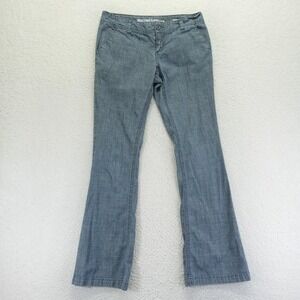 Mossimo Supply Co Womens Blue Flare Leg Pants Low Rise Fit 6 Size 7 Stretch